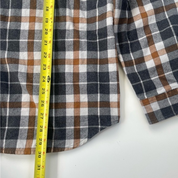 Carhartt Men's Brown Black Hubbard Plaid Long Sleeve Button Down Shirt LARGE - Picture 6 of 6